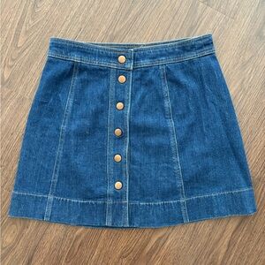 Madewell A-Line Button Down Skirt